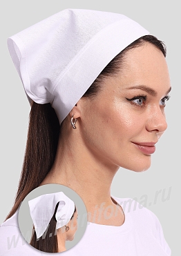 Косынка на липучках белая бязь ГОСТ арт. ГУ-12-54-БЗ